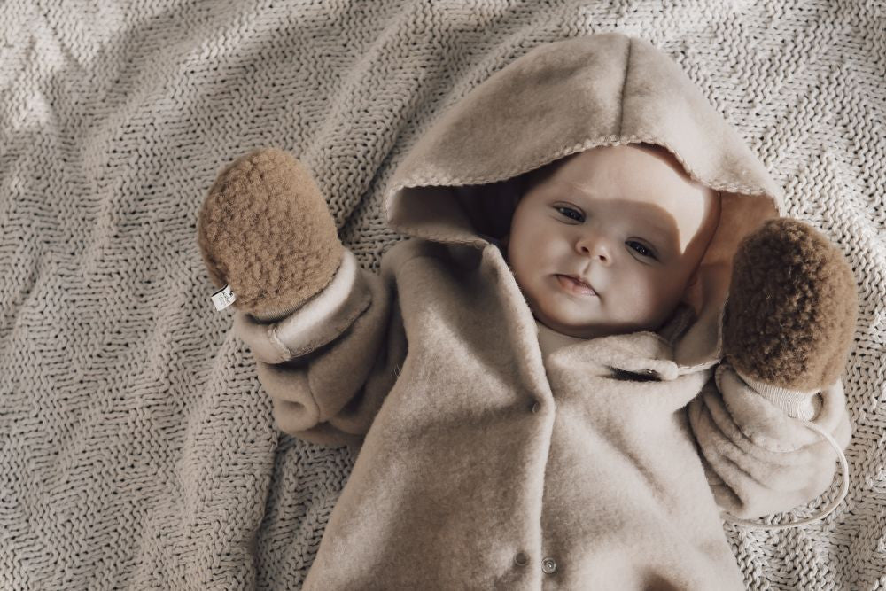 Alwero Alwero - Evers Baby Mittens - Teddy brown - Pearls & Swines