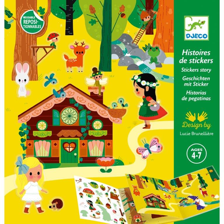 Djeco Djeco Sticker Story - The Magical Forest - Pearls & Swines