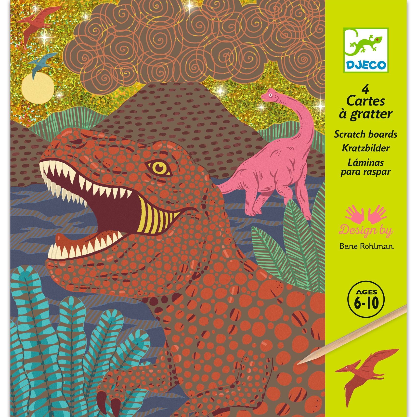 Djeco Djeco Scratch Cards - When Dinosaurs Reigned - Pearls & Swines