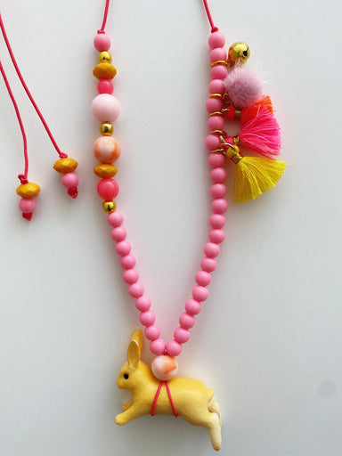 Bymelo Bymelo Animal Necklace - Rabbit Kiek - Pearls & Swines