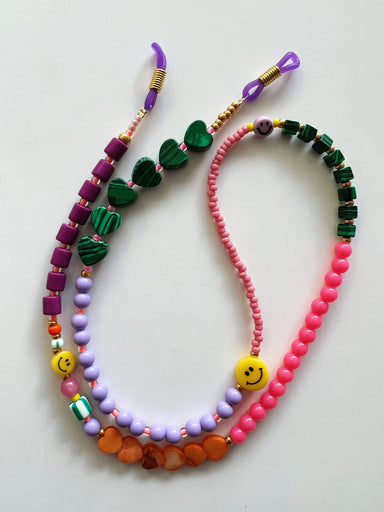Bymelo Bymelo Sunglasses Cord - Smiley Multi - Pearls & Swines