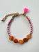 Bymelo Bymelo Bracelet - Orange Hearts - Pearls & Swines