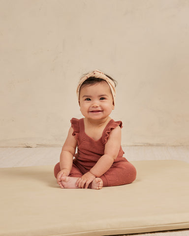 Quincy Mae Quincy Mae Pointelle Knit Overalls - Berry - Pearls & Swines