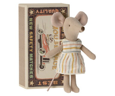 Maileg Maileg Big Sister Mouse in Matchbox - Pearls & Swines