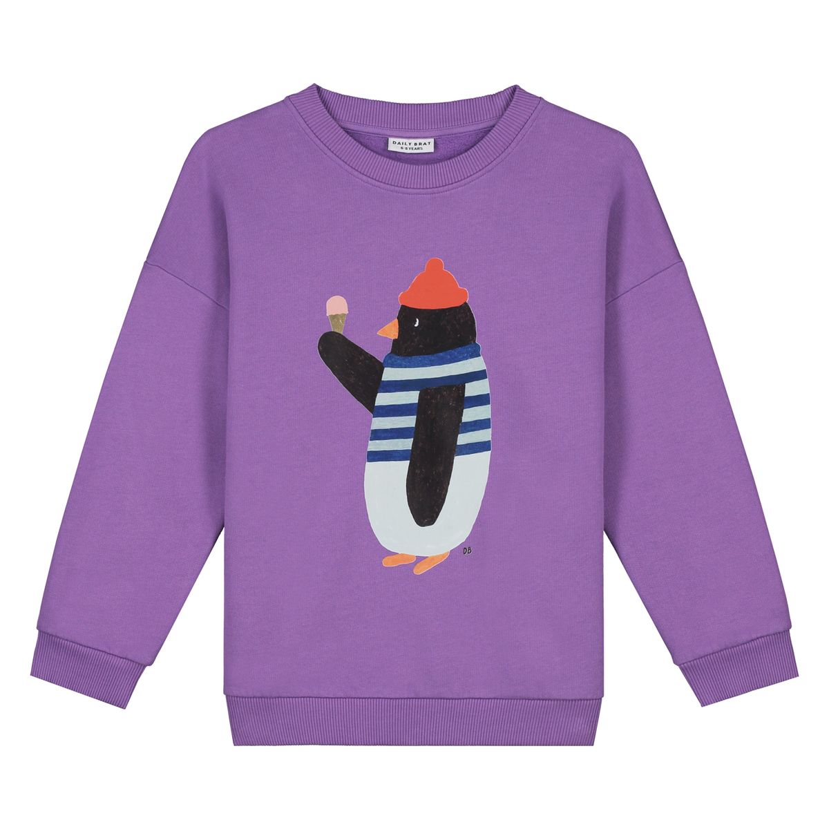 Daily Brat Daily Brat - Waddles Pinguin Sweater - Lavender Luxe - Pearls & Swines