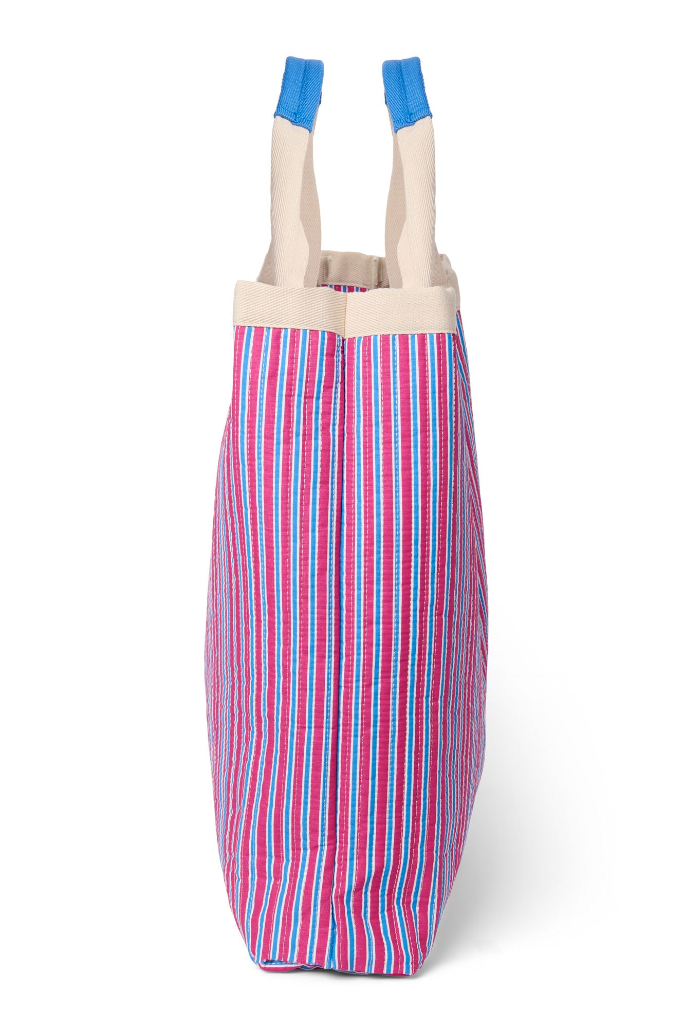 Pearls and Swines Studio Noos - Poplin Striped Beach bag - Raspberry - Pearls & Swines