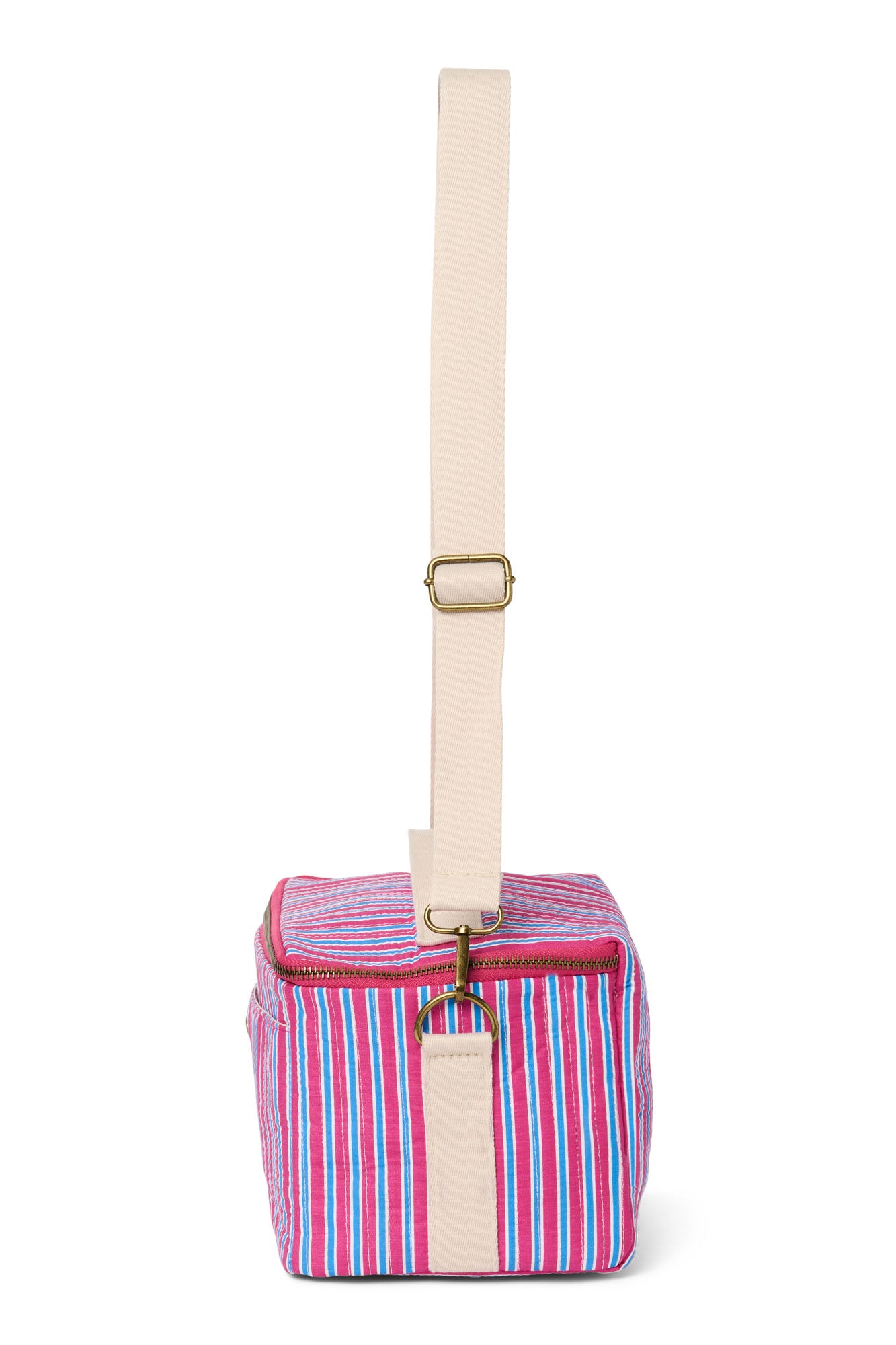 Pearls and Swines Studio Noos - Poplin Striped Cooler Bag - Raspberry - Pearls & Swines