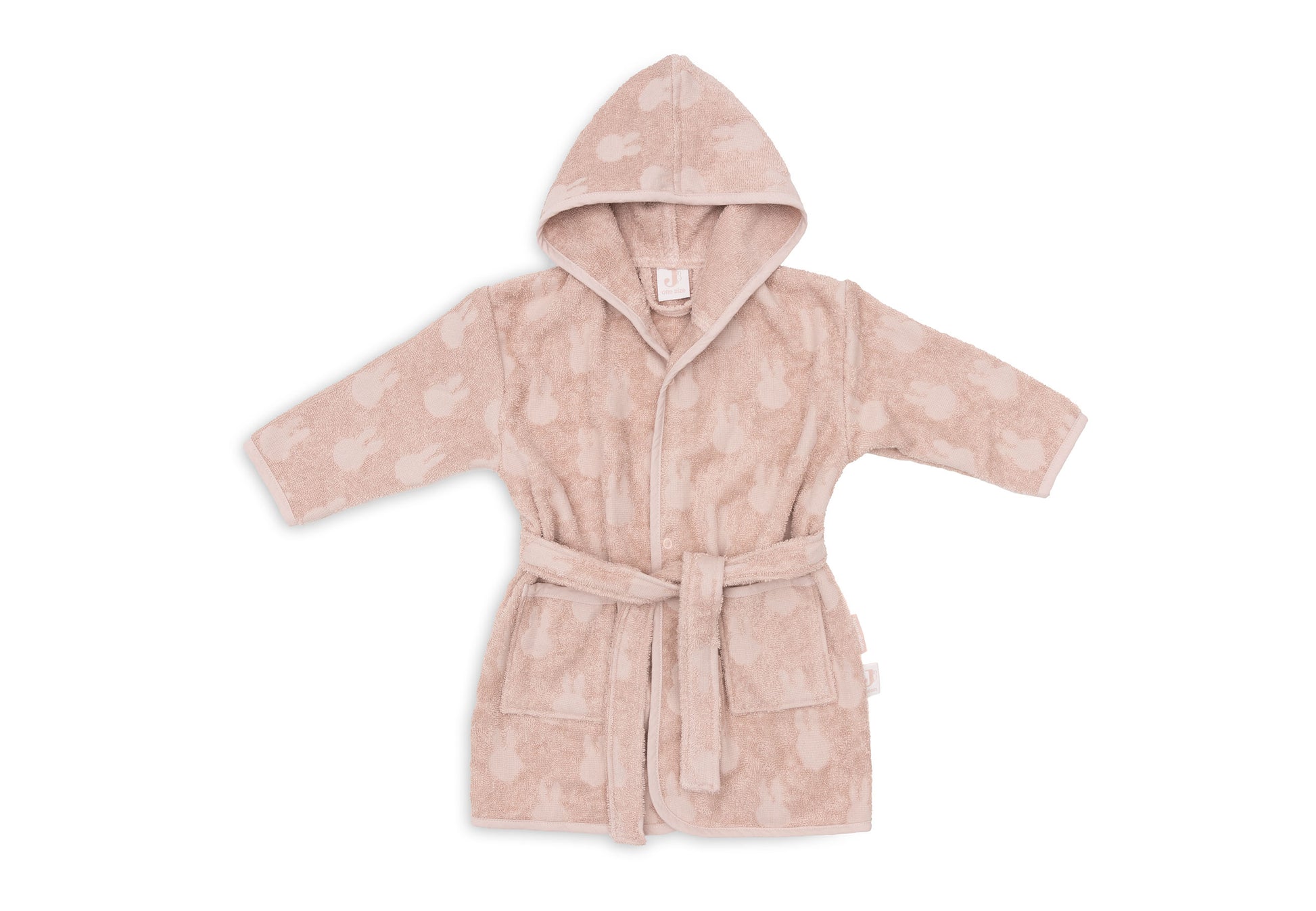 Jollein Jollein Bathrobe Terry Miffy Jacquard - Wild Rose - Pearls & Swines