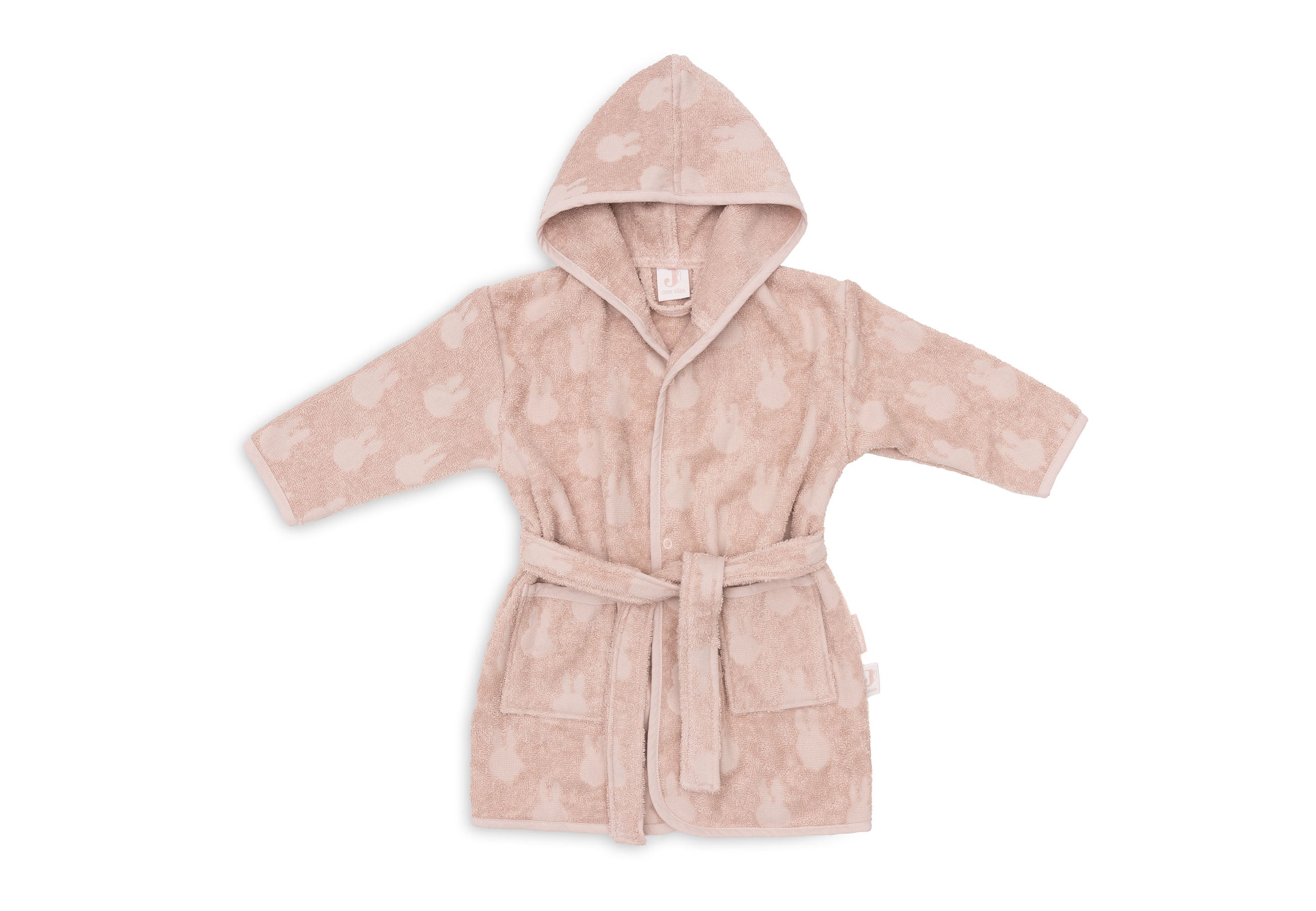 Jollein Jollein Bathrobe Terry Miffy Jacquard - Wild Rose - Pearls & Swines