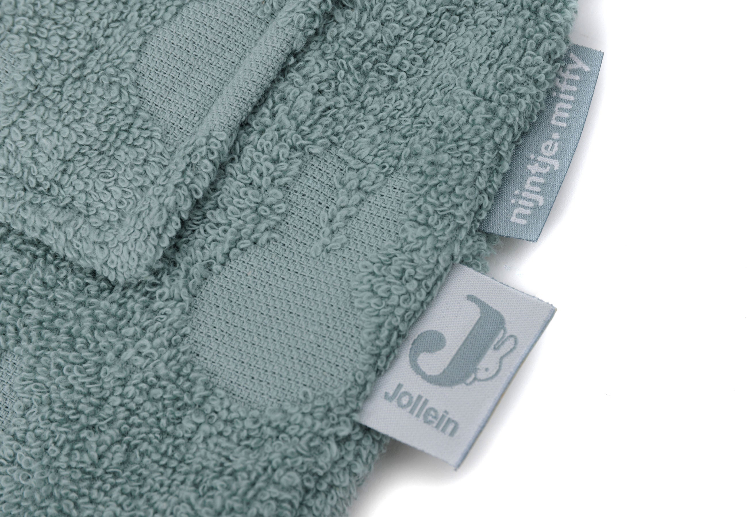 Jollein Jollein Bathrobe Terry Miffy Jacquard - Sea Green - Pearls & Swines