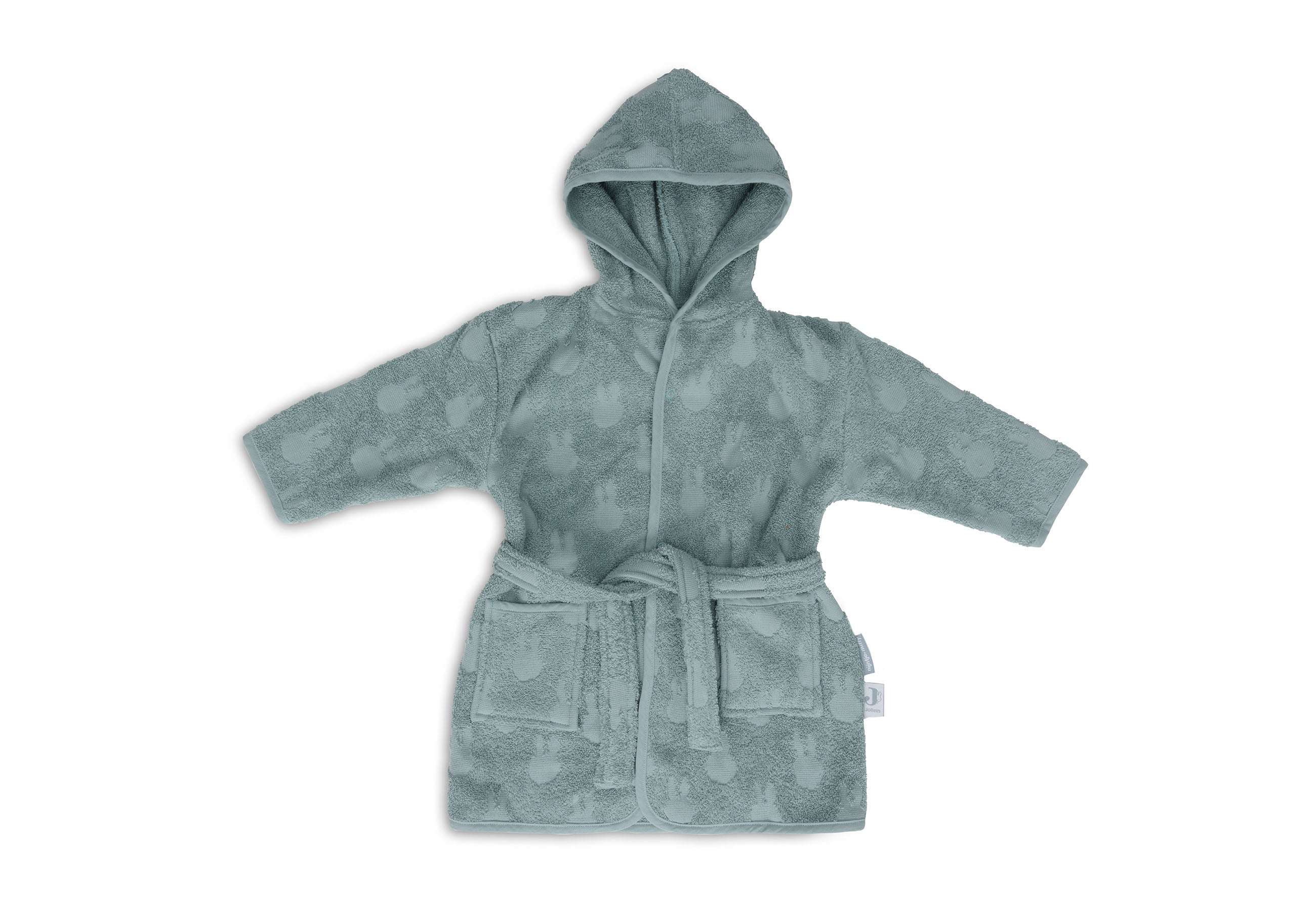 Jollein Jollein Bathrobe Terry Miffy Jacquard - Sea Green - Pearls & Swines