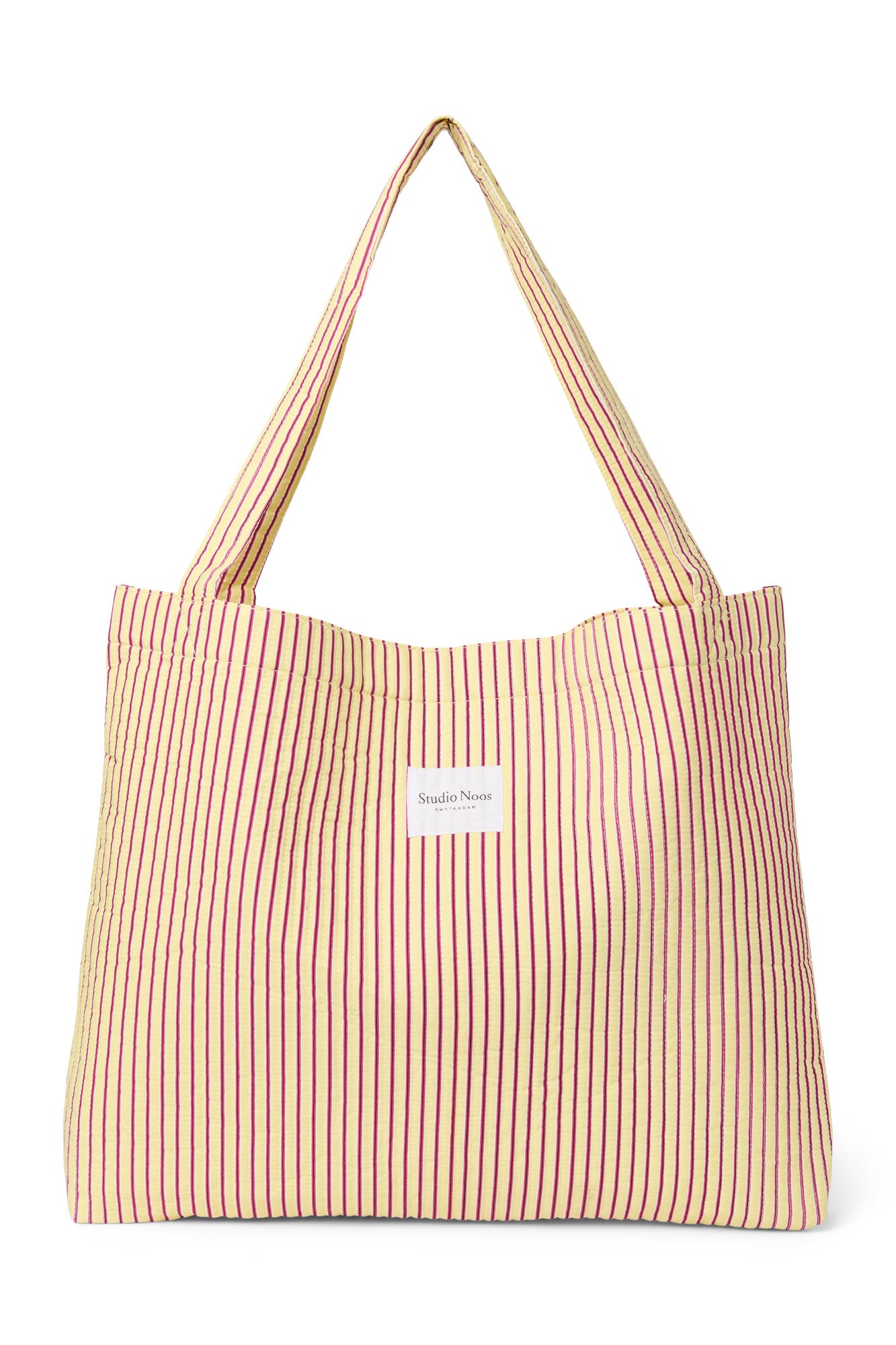 Pearls and Swines Studio Noos - Poplin Striped Mom bag - Butter Yellow - Pearls & Swines