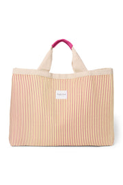 Pearls and Swines Studio Noos - Poplin Striped Beach bag - Butter Yellow - Pearls & Swines