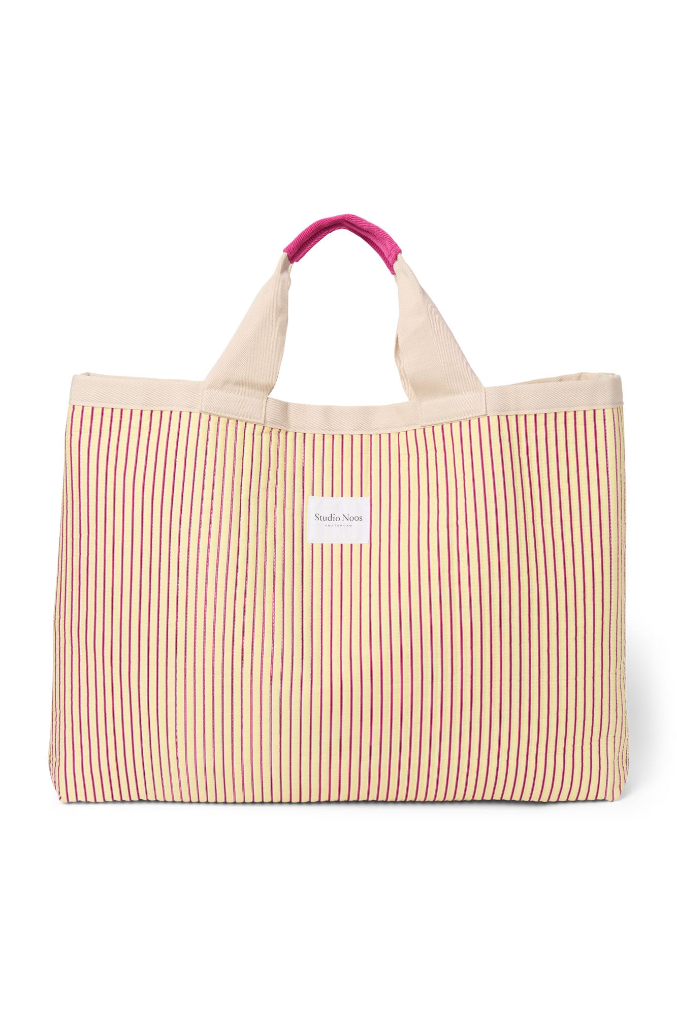 Pearls and Swines Studio Noos - Poplin Striped Beach bag - Butter Yellow - Pearls & Swines