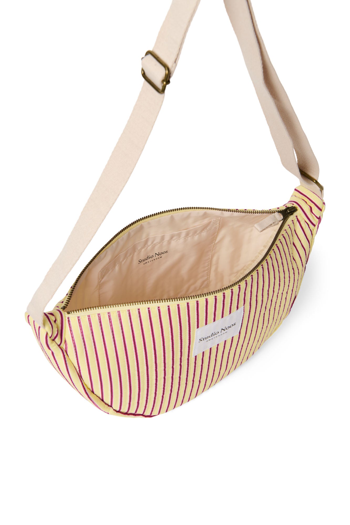 Pearls and Swines Studio Noos - Poplin Striped Adult Fanny Pack - Butter Yellow - Pearls & Swines