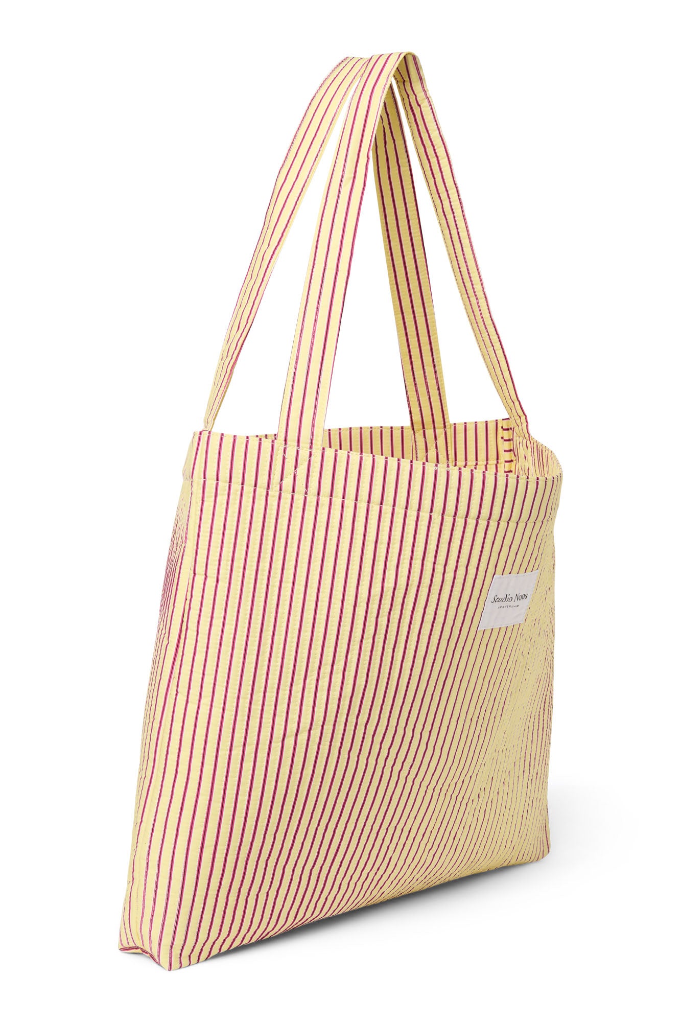 Pearls and Swines Studio Noos - Poplin Striped Mom bag - Butter Yellow - Pearls & Swines