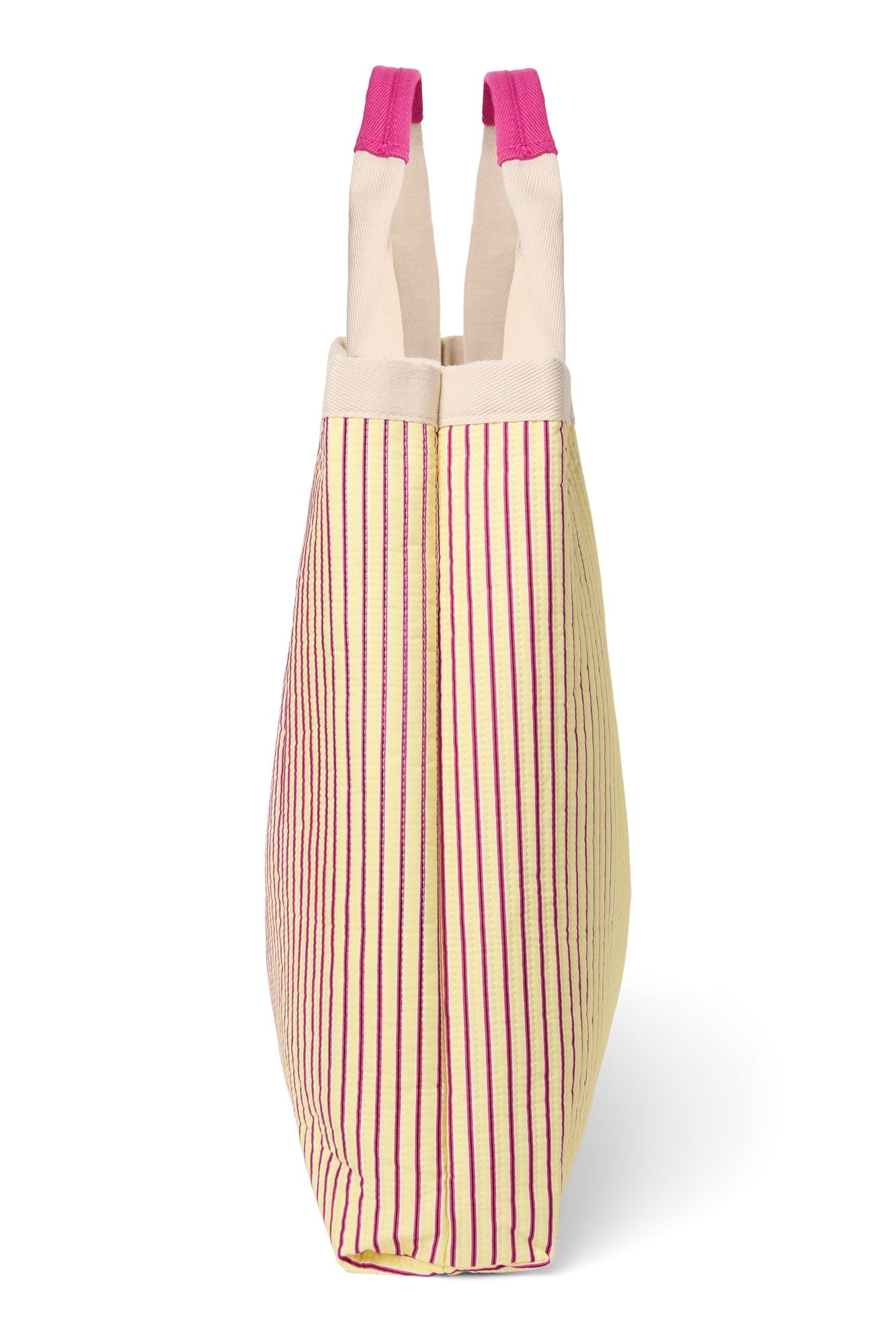 Pearls and Swines Studio Noos - Poplin Striped Beach bag - Butter Yellow - Pearls & Swines