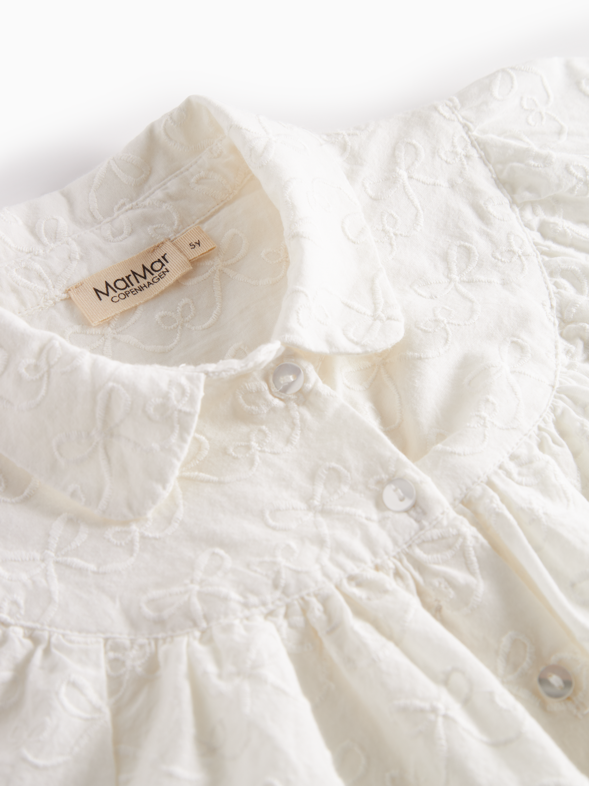 MarMar Copenhagen MarMar Copenhagen - Trissa Cotton BowTops - White - Pearls & Swines
