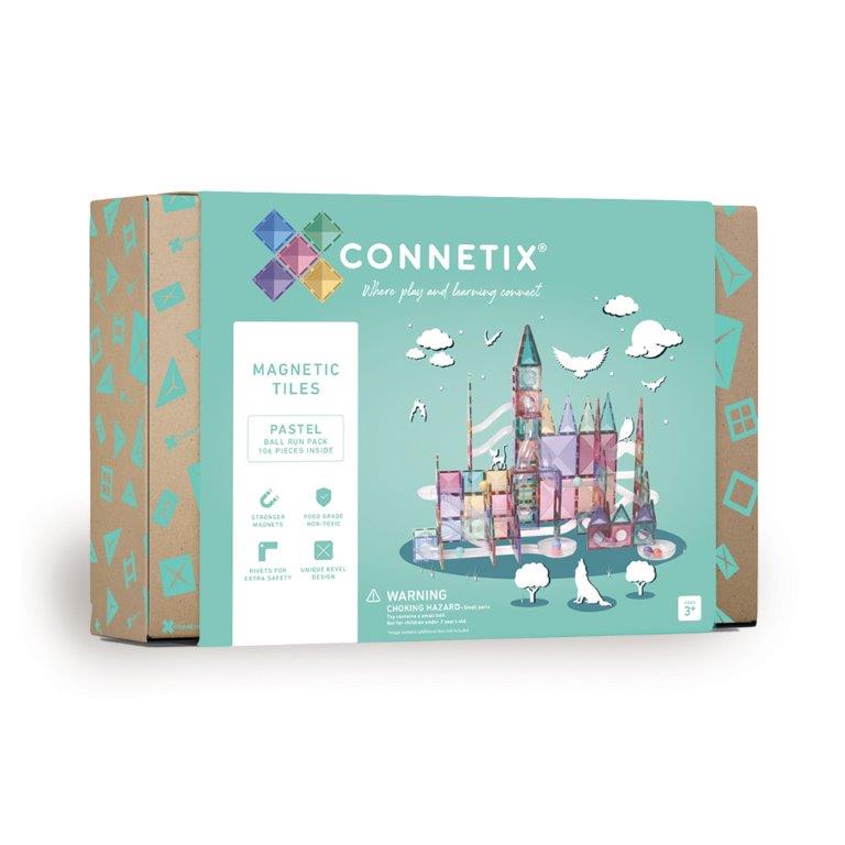 Connetix Tiles Connetix Tiles - Pastel Ball Run - Pack 106 pc - Pearls & Swines