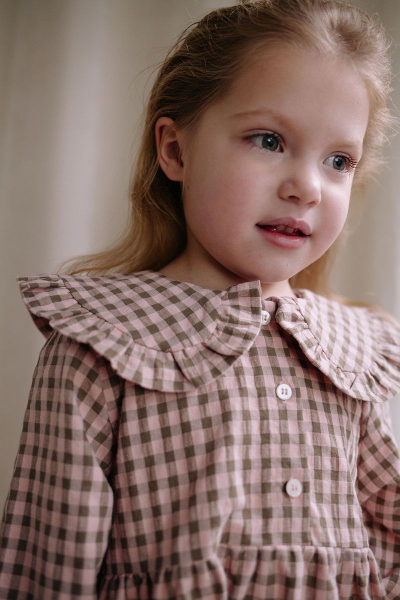 Daily Brat Daily Brat - Snugglepuff Heart Dress - Rose - Pearls & Swines