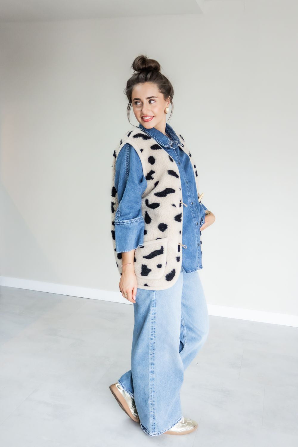 Alwero Alwero - Body Warmer Alpen Adult - Geopard - Pearls & Swines