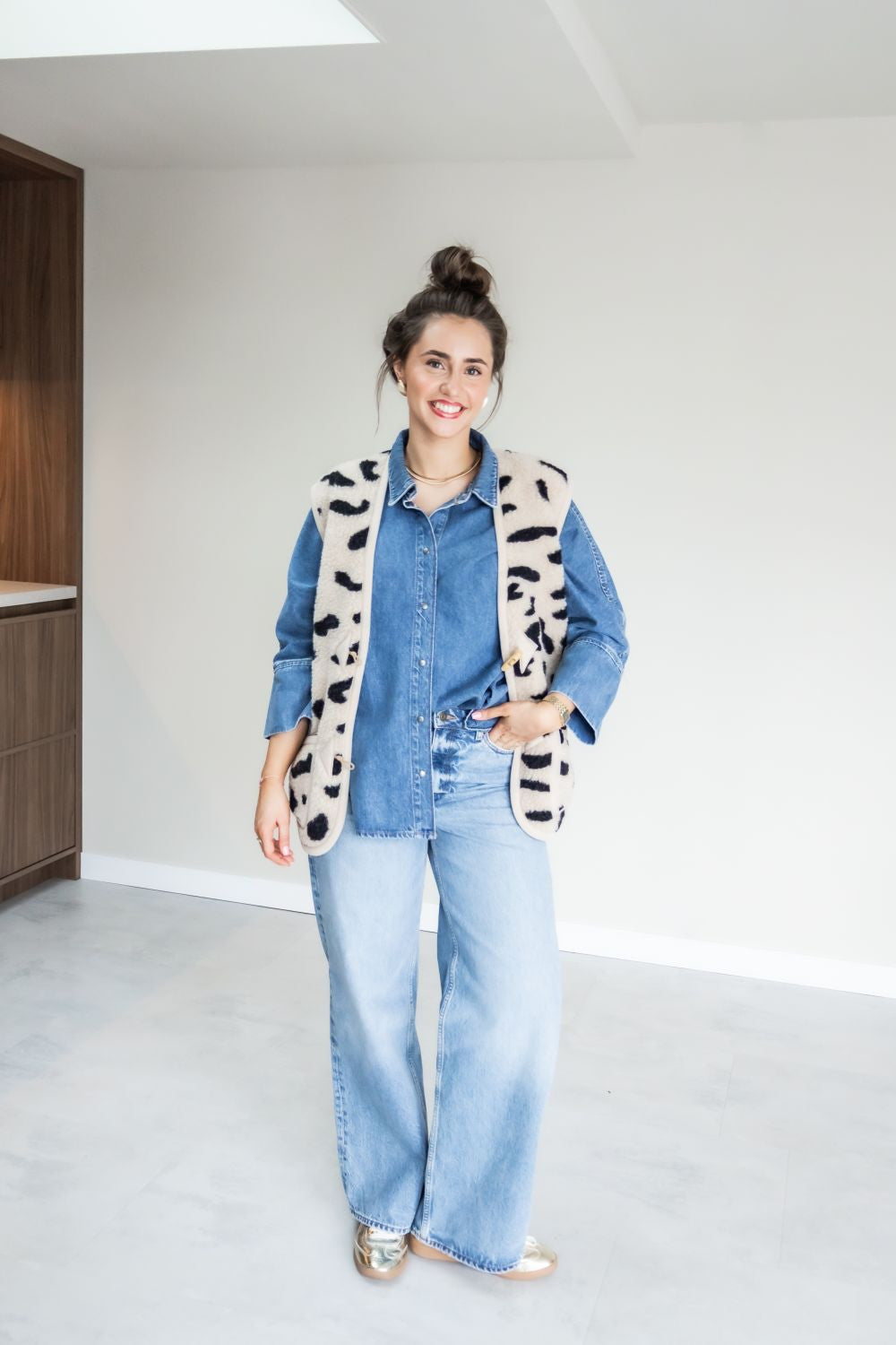 Alwero Alwero - Body Warmer Alpen Adult - Geopard - Pearls & Swines