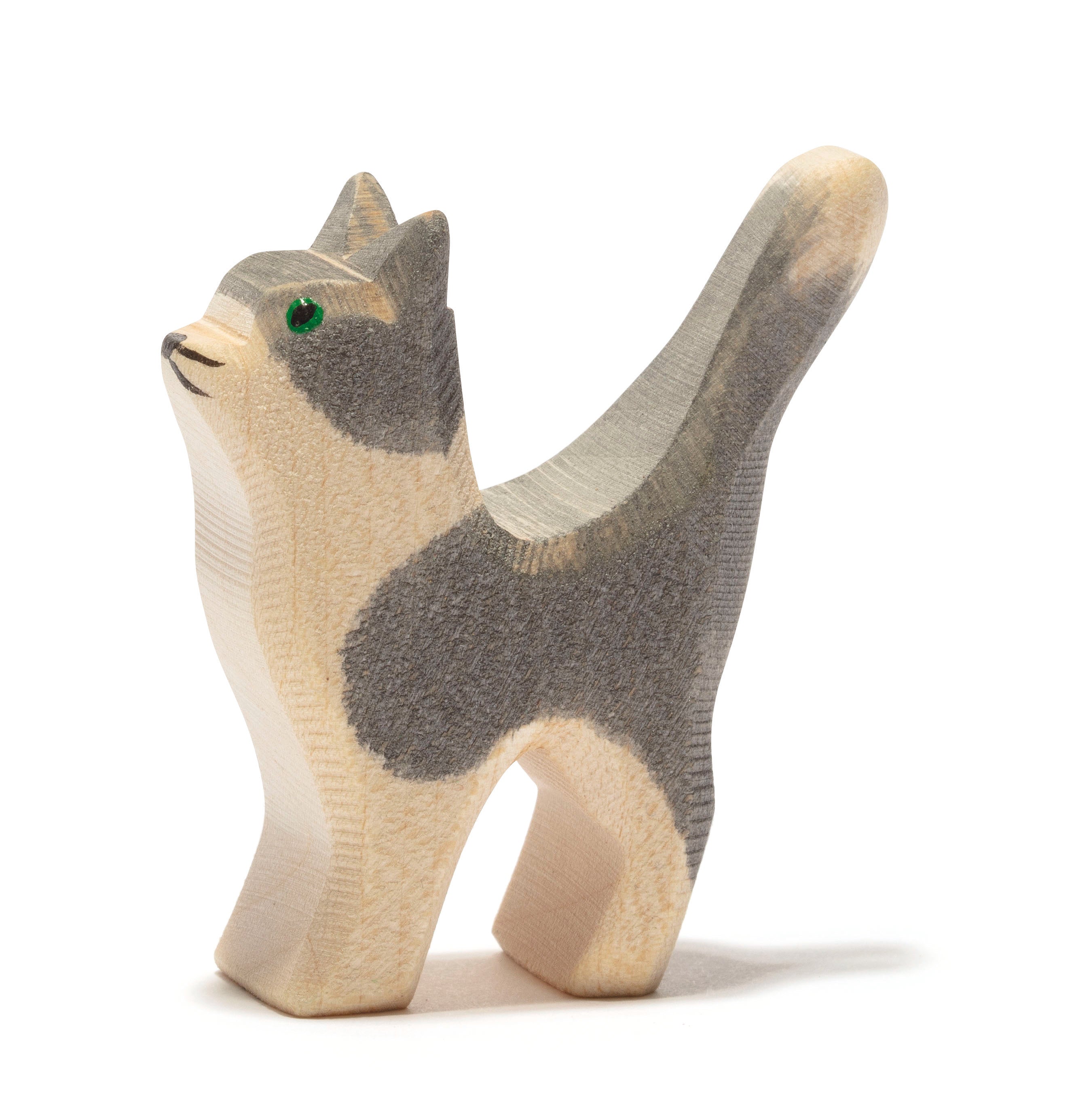 Ostheimer Ostheimer - Cat small head up - Wooden animal - Pearls & Swines