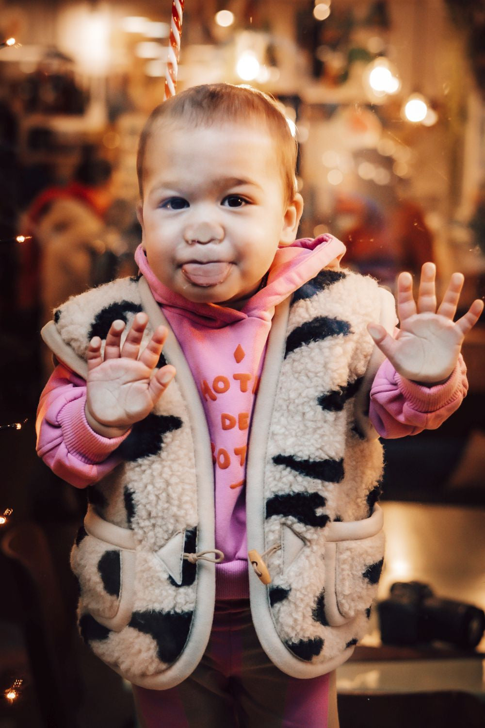 Alwero Alwero - Body Warmer Alpen Junior - Geopard - Pearls & Swines