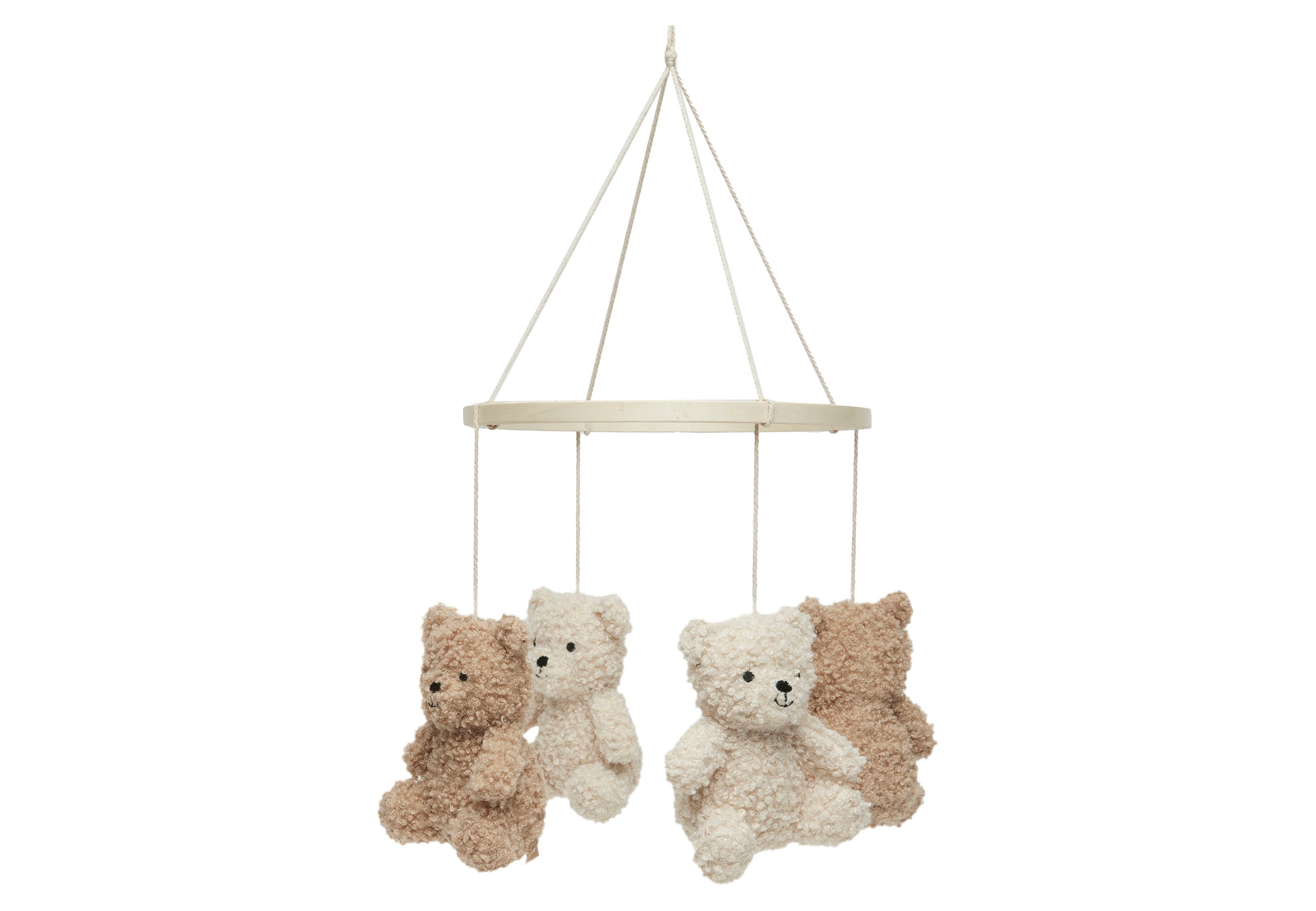 Jollein Jollein Baby Mobile Teddy Bear - Natural/Biscuit - Pearls & Swines
