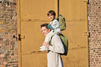 Lässig Lässig - Square Backpack Big - Little One & Me GOTS, olive - Pearls & Swines