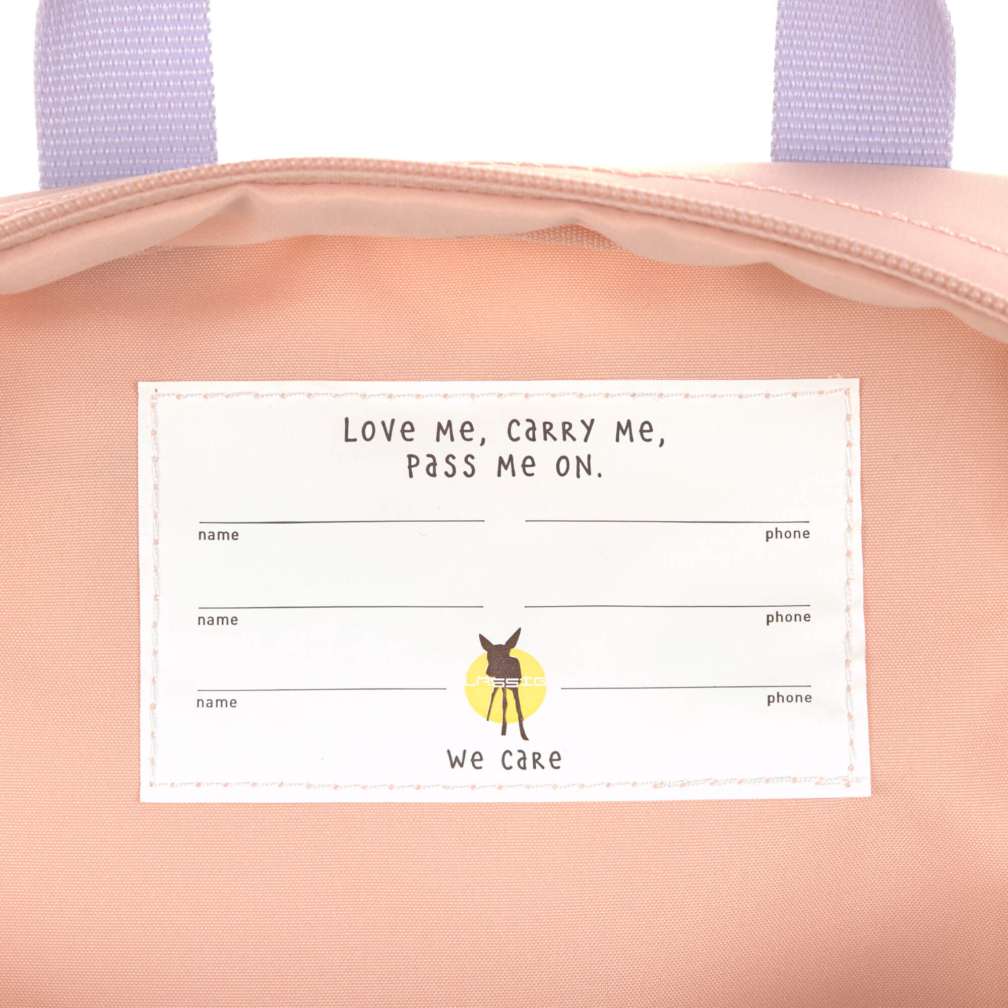 Lässig Lässig - Mini Square Backpack - Little Gang, Cherry Peach - Pearls & Swines