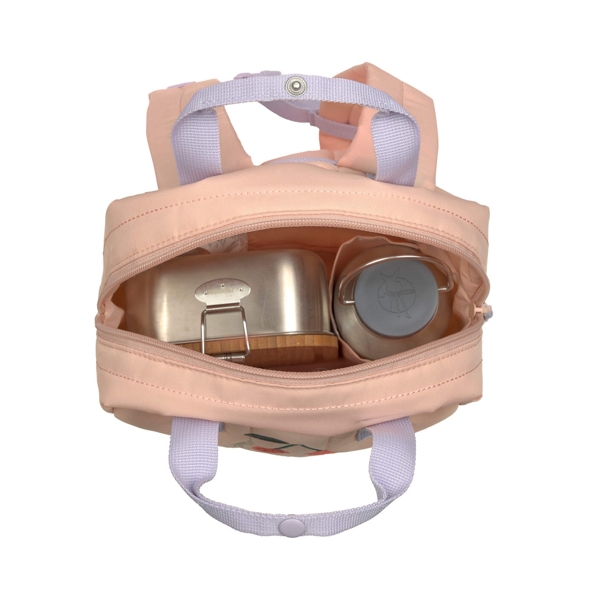 Lässig Lässig - Mini Square Backpack - Little Gang, Cherry Peach - Pearls & Swines