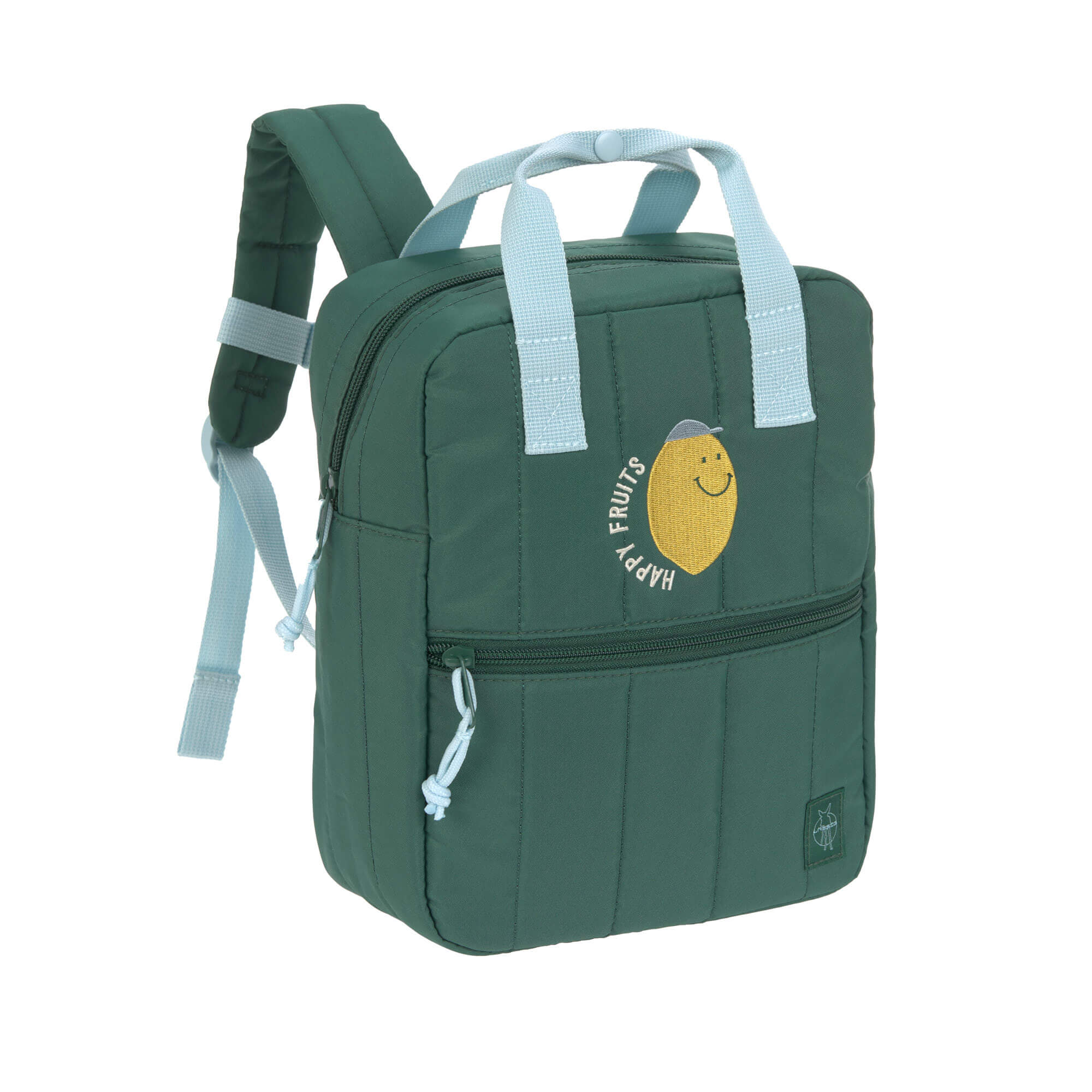 Lässig Lässig - Mini Square Backpack - Little Gang, Lemon dark green - Pearls & Swines