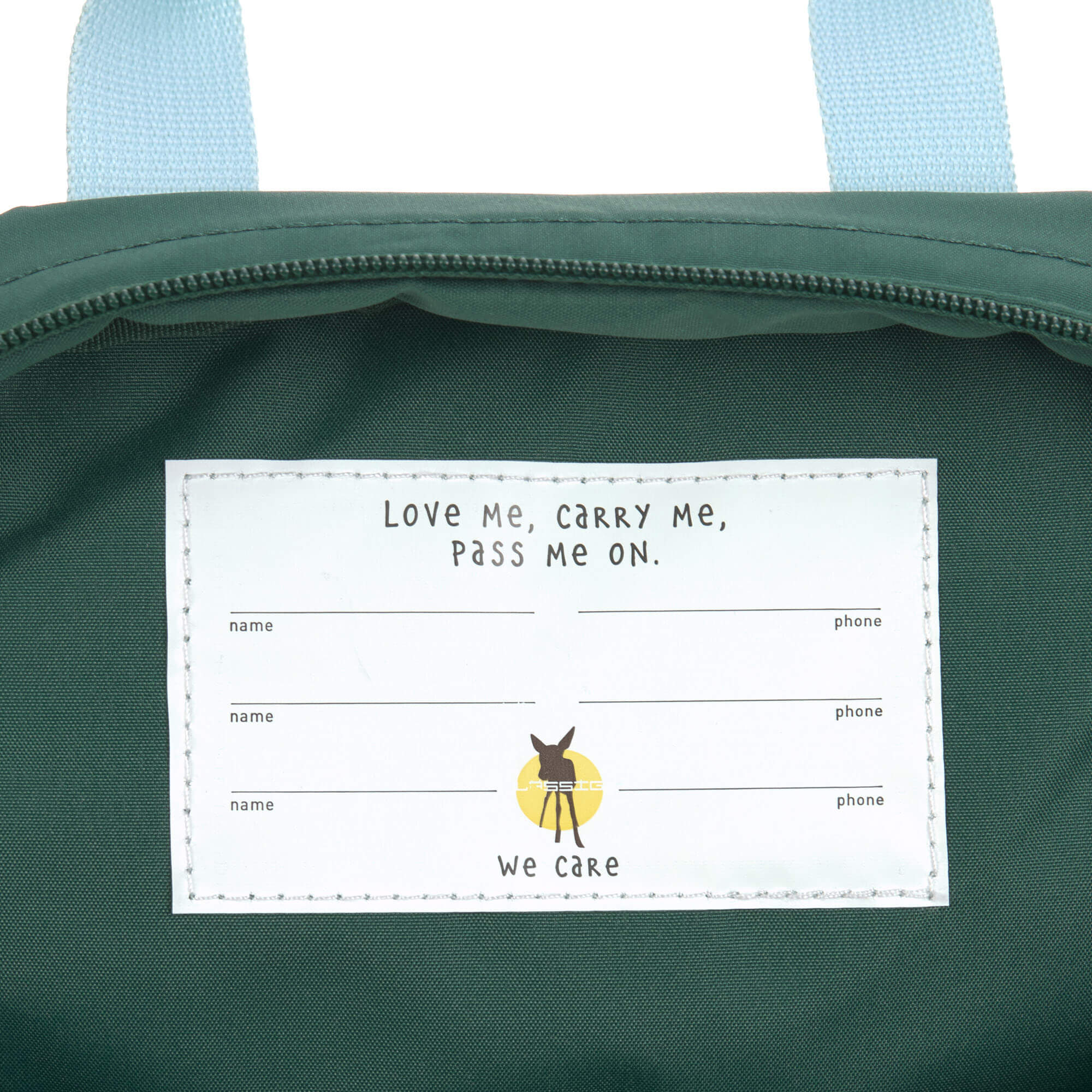 Lässig Lässig - Mini Square Backpack - Little Gang, Lemon dark green - Pearls & Swines