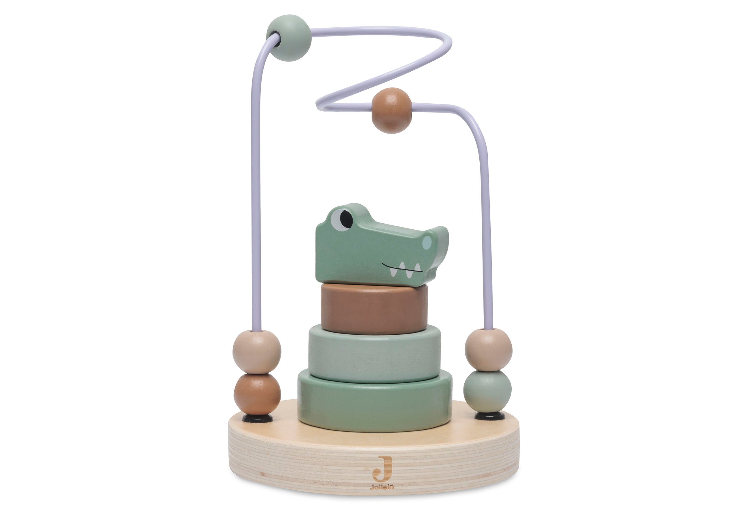 Jollein Jollein Wooden Bead Maze - Jungle Jambo - Croco - Pearls & Swines