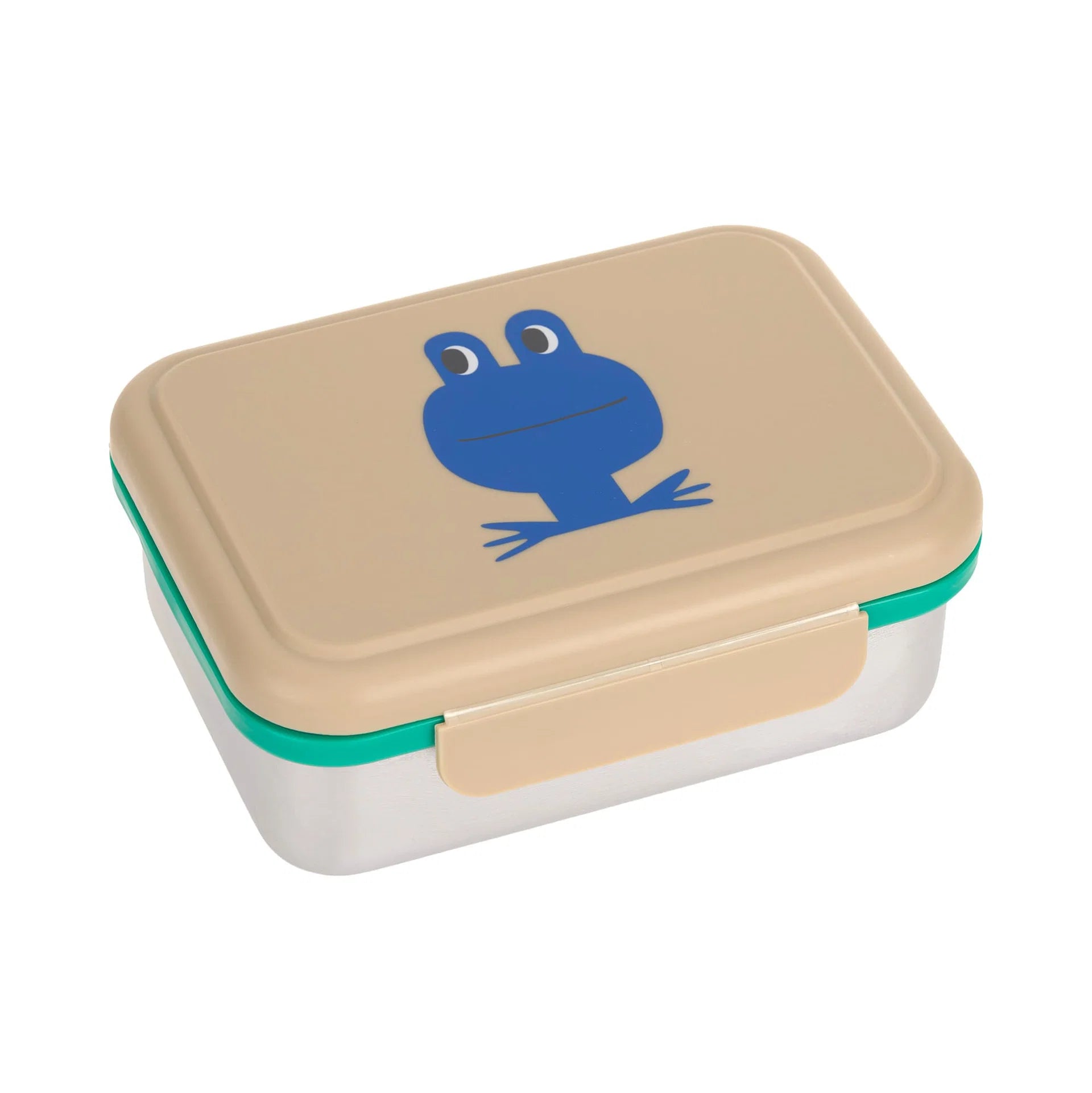 Lässig Lässig - Lunchbox Stainless Steel - Happy Trails - Frog - Pearls & Swines