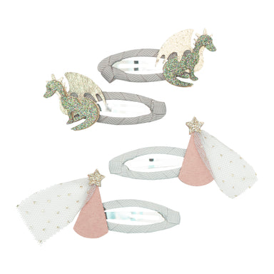 Mimi & Lula Mimi & Lula Dragon and Princess Clips - Pearls & Swines