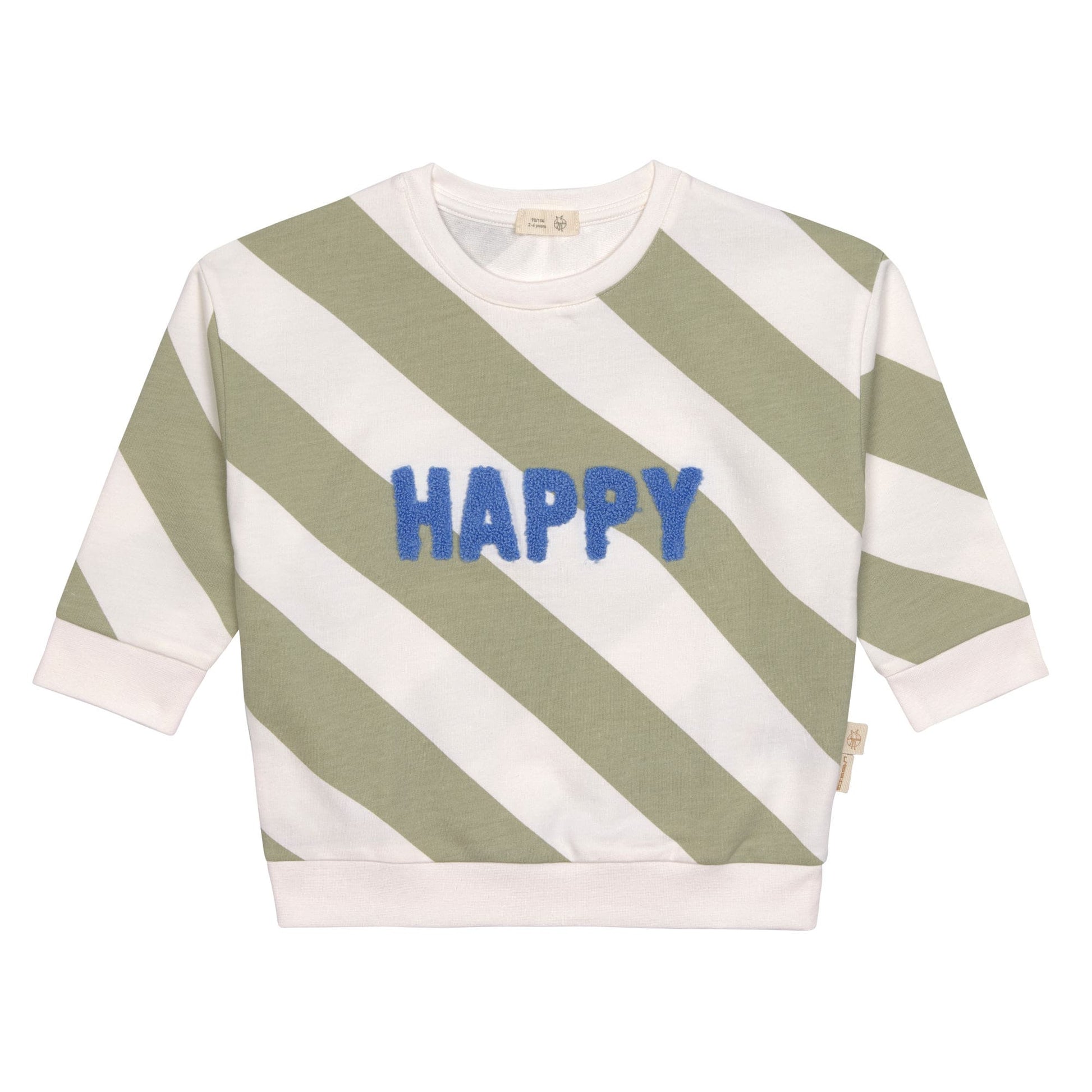 Lässig Lässig - Kids Sweater GOTS - Happy milky/light, khaki - Pearls & Swines