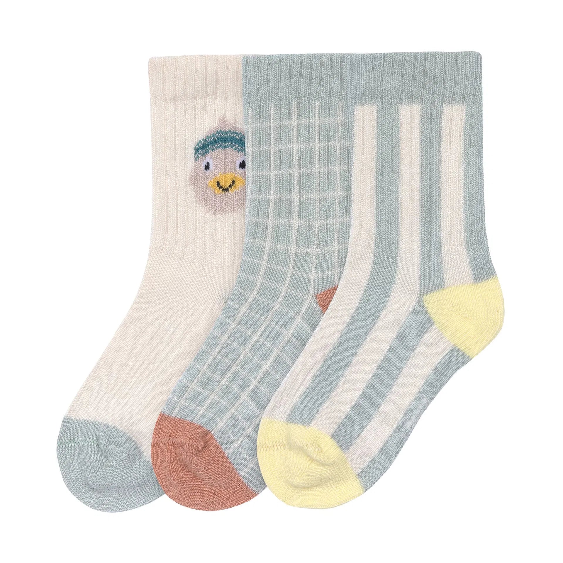 Lässig Lässig - Tennis Socks Kids GOTS (3 pcs) - Duck - Pearls & Swines