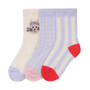 Lässig Lässig - Tennis Socks Kids GOTS (3 pcs) - Cat - Pearls & Swines