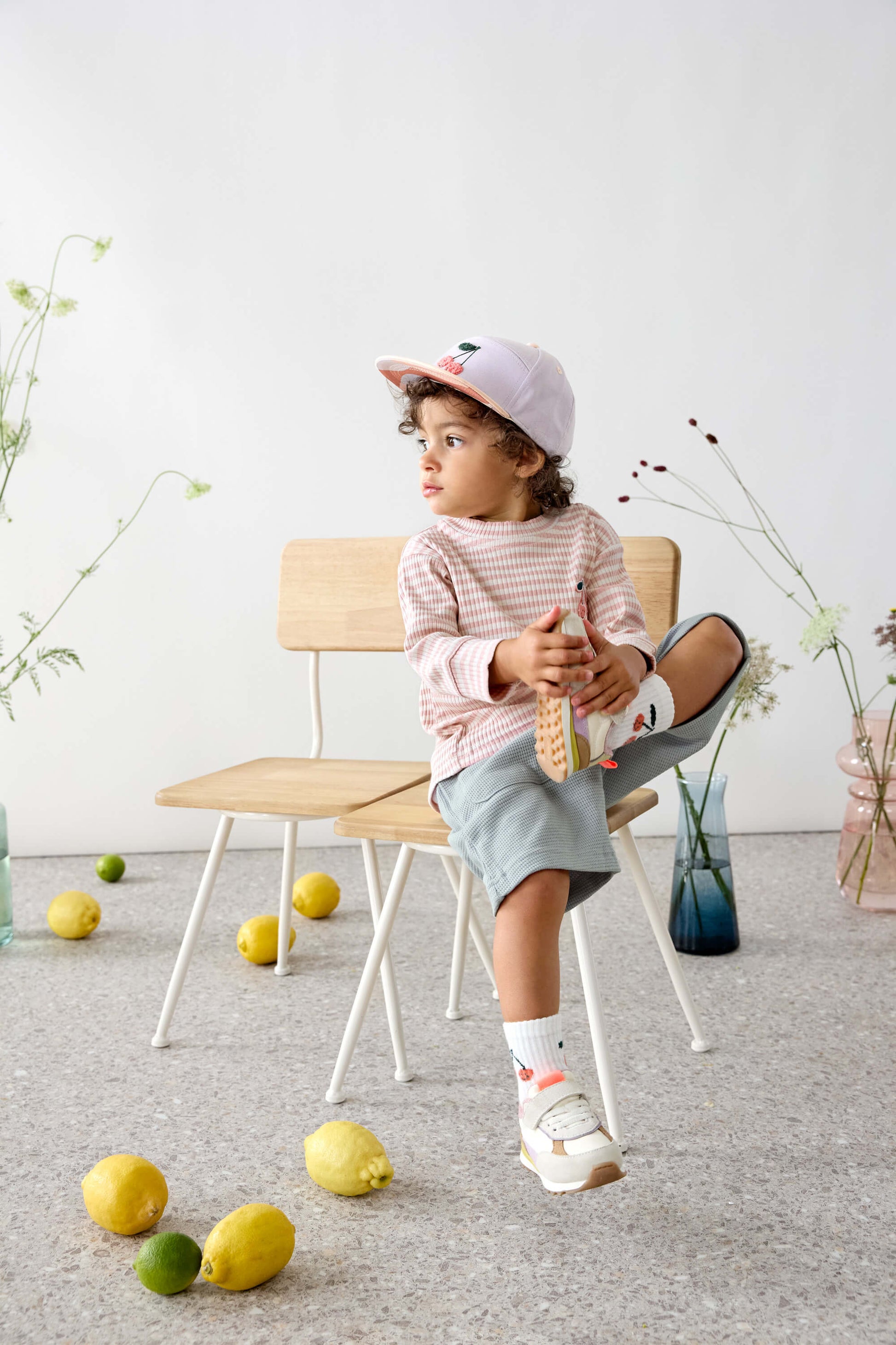 Lässig Lässig - Kids Skater Cap - Cherry lilac/peach - Pearls & Swines