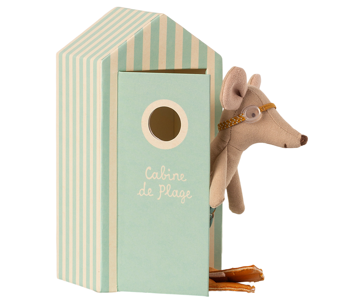 Maileg Maileg Beach Mice - Big brother in Cabin de Plage - Pearls & Swines