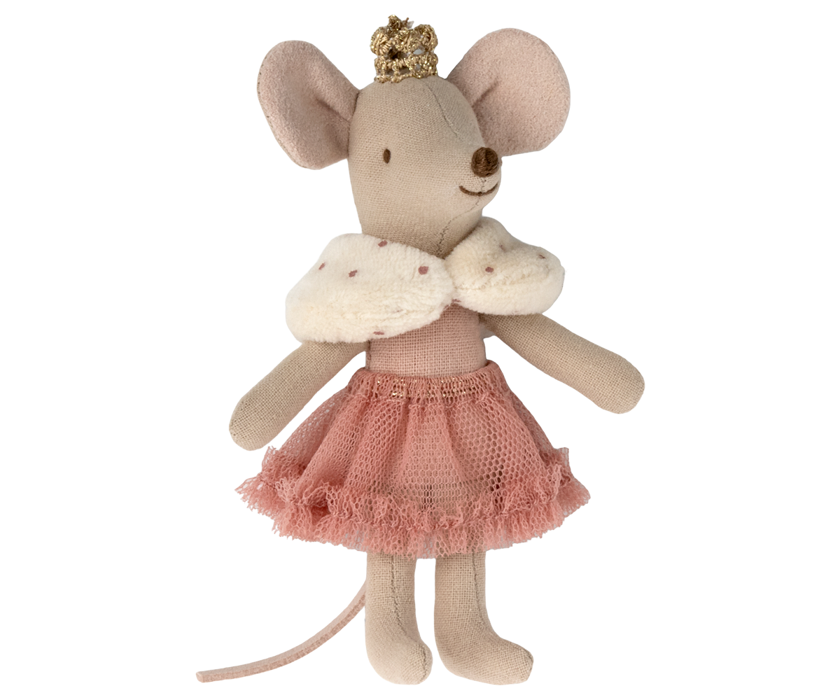 Maileg Maileg Princess Mouse, Little Sister in Matchbox - Pearls & Swines