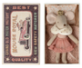 Maileg Maileg Princess Mouse, Little Sister in Matchbox - Pearls & Swines