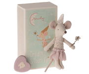 Maileg Maileg - Tooth Fairy Mouse - Little Sister in Matchbox - Pearls & Swines