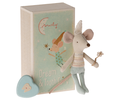 Maileg Maileg - Tooth Fairy Mouse - Little Brother in Matchbox - Pearls & Swines