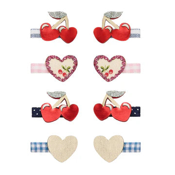 Mimi & Lula Mimi & Lula - mini clips - Red Cherries - Pearls & Swines
