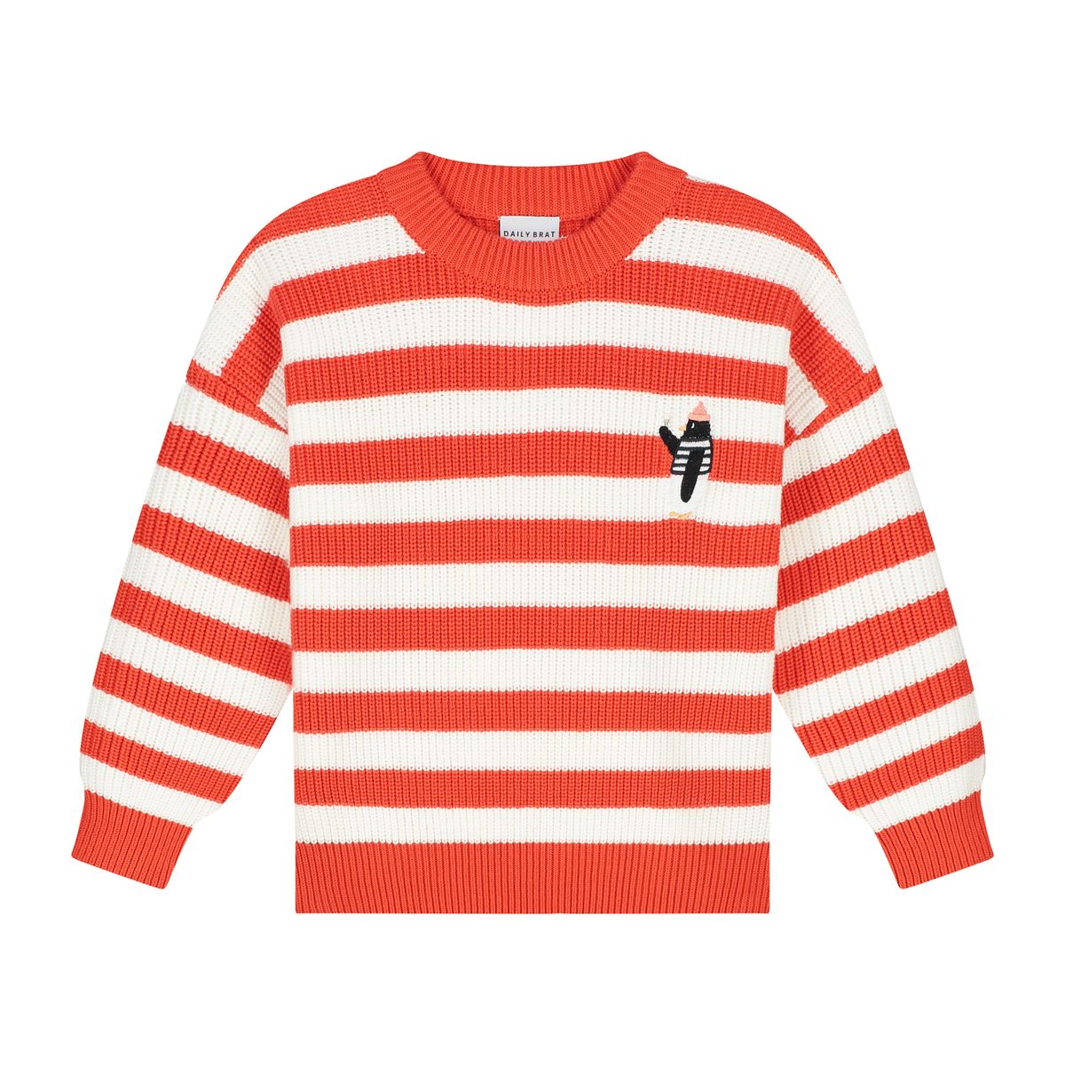 Daily Brat Daily Brat - Pinquin Knitted Sweater - Pearls & Swines