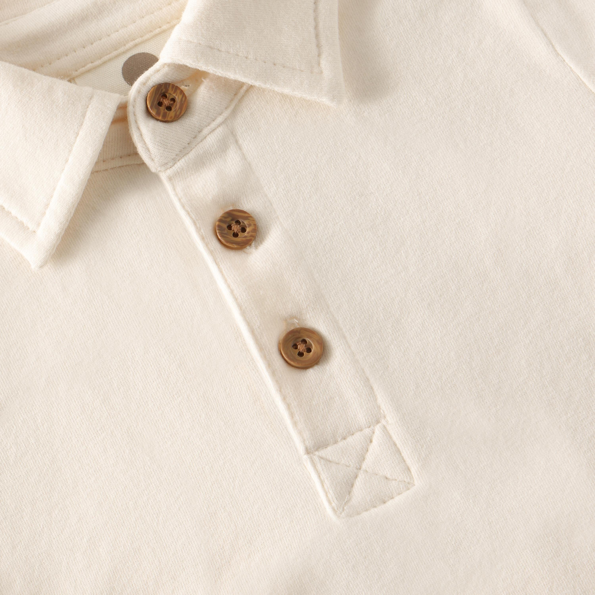 Enfant Enfant - Body LS Polo - Pearled Ivory - Pearls & Swines