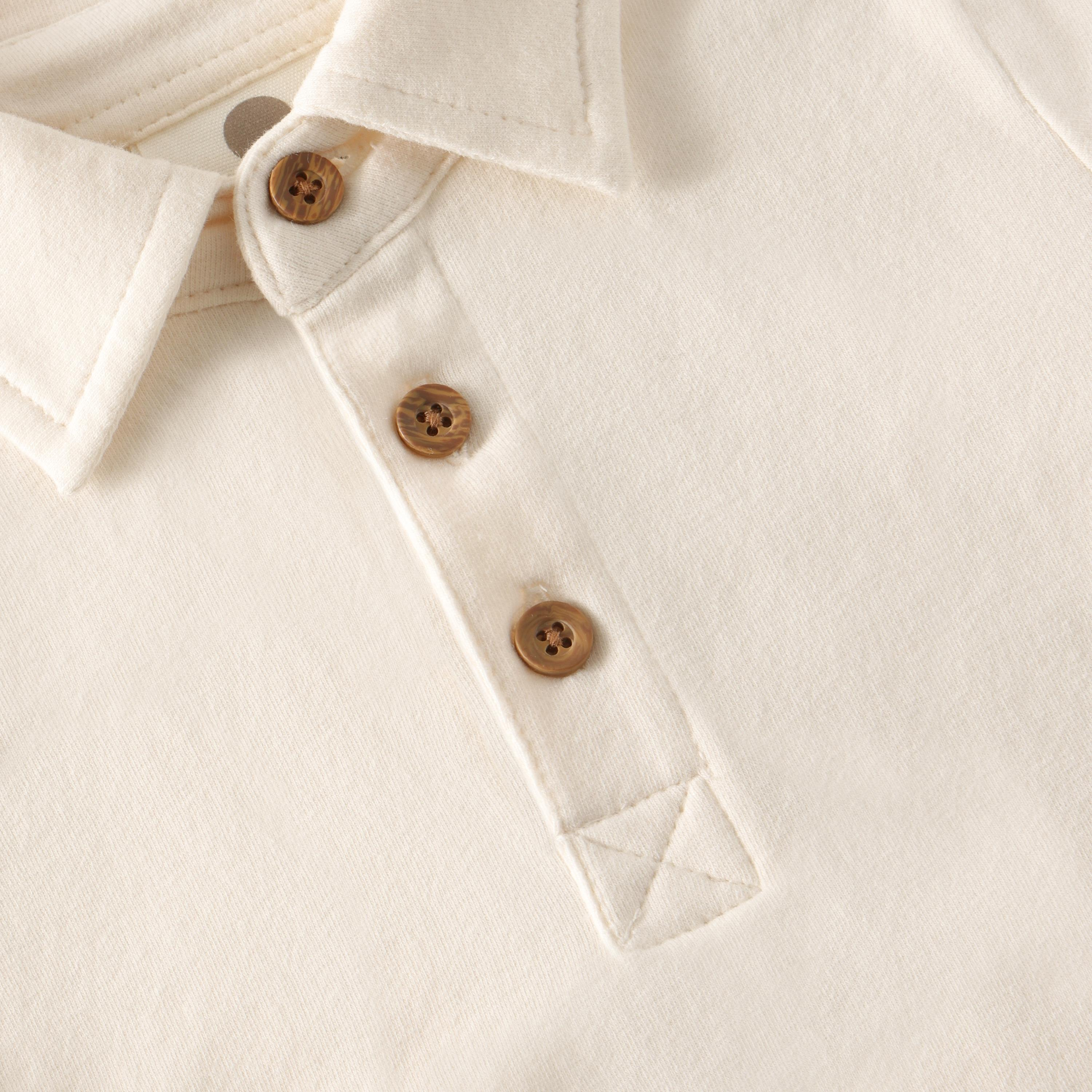 Enfant Enfant - Body LS Polo - Pearled Ivory - Pearls & Swines